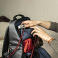 ARTISAN & ARTIST | RR4 06C | LEATHER PANEL BACKPACK