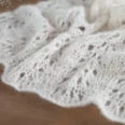 Off White Mohair Knitted Layer / Blanket