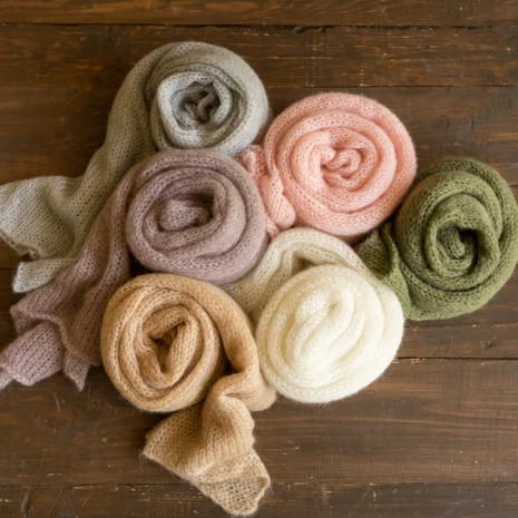 Newborn Photography – Newborn Mohair Knitted Wrap 145x45cm